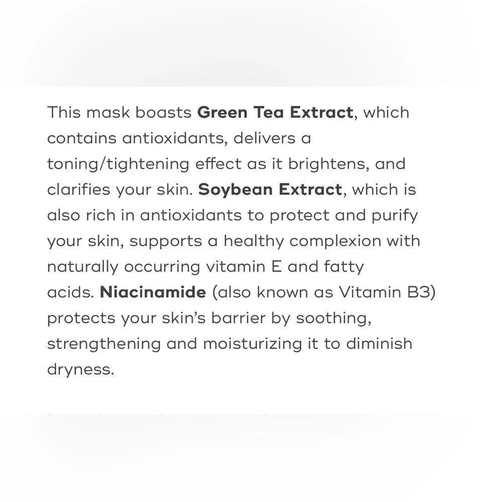 Aceology Green Tea Mask - Refreshing Skincare Treatment brand new in box sealed